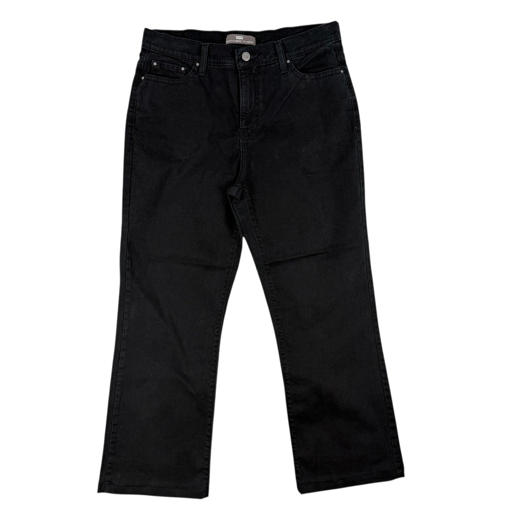 Levi's 512 Jeans Womens 12 Black Perfectly‎ Slimming Bootcut Embellished Denim